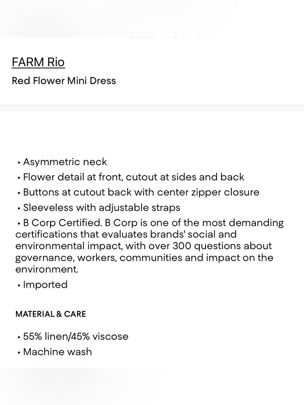 FARM Rio Red Flower Dress - Picture 9 of 9